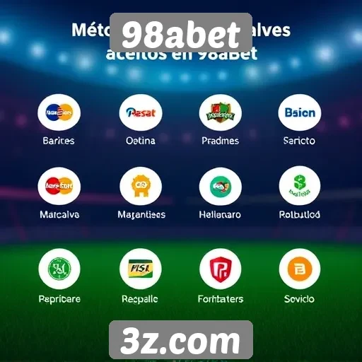 Métodos de pagamento aceitos no 98abet